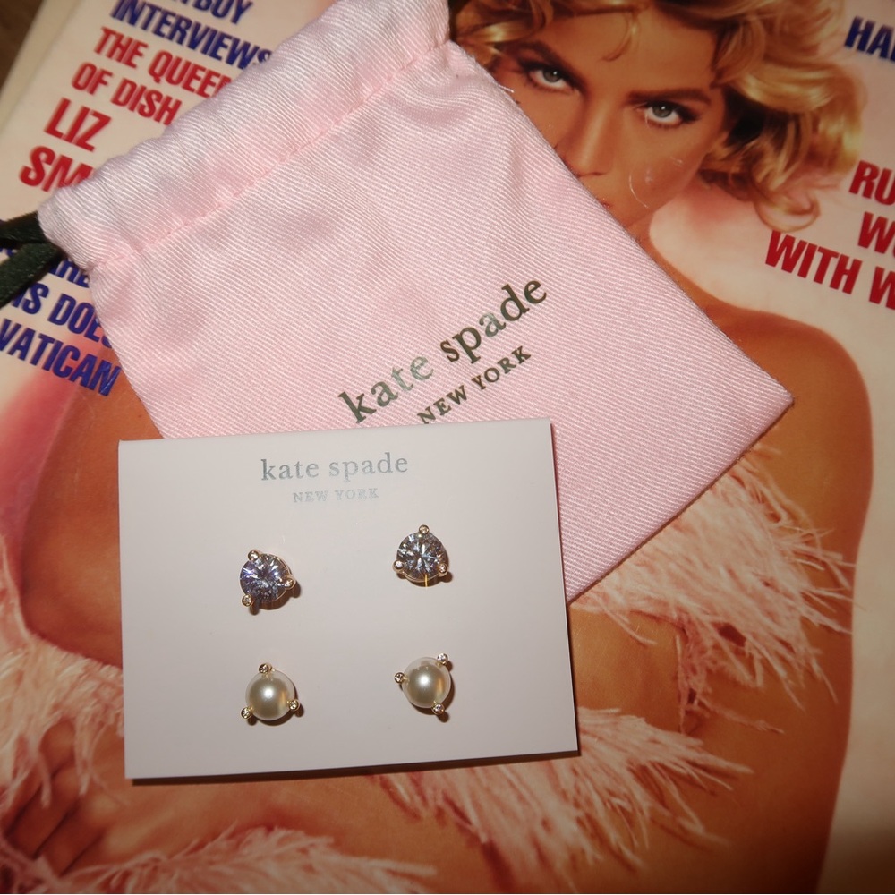 Kate Spade Gold and Silver Stud Earrings Set